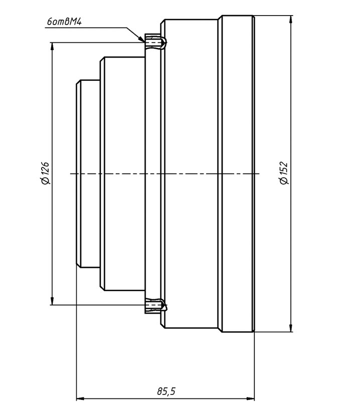 Объектив лазерный 650 мм F/15 ОЛ-Л2-650-15